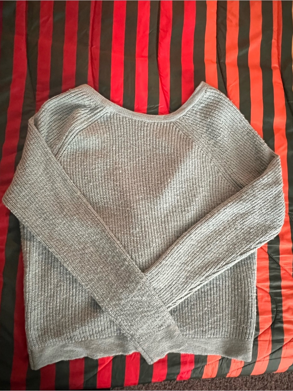 aerie Lightweight Gray Crewneck Sweater